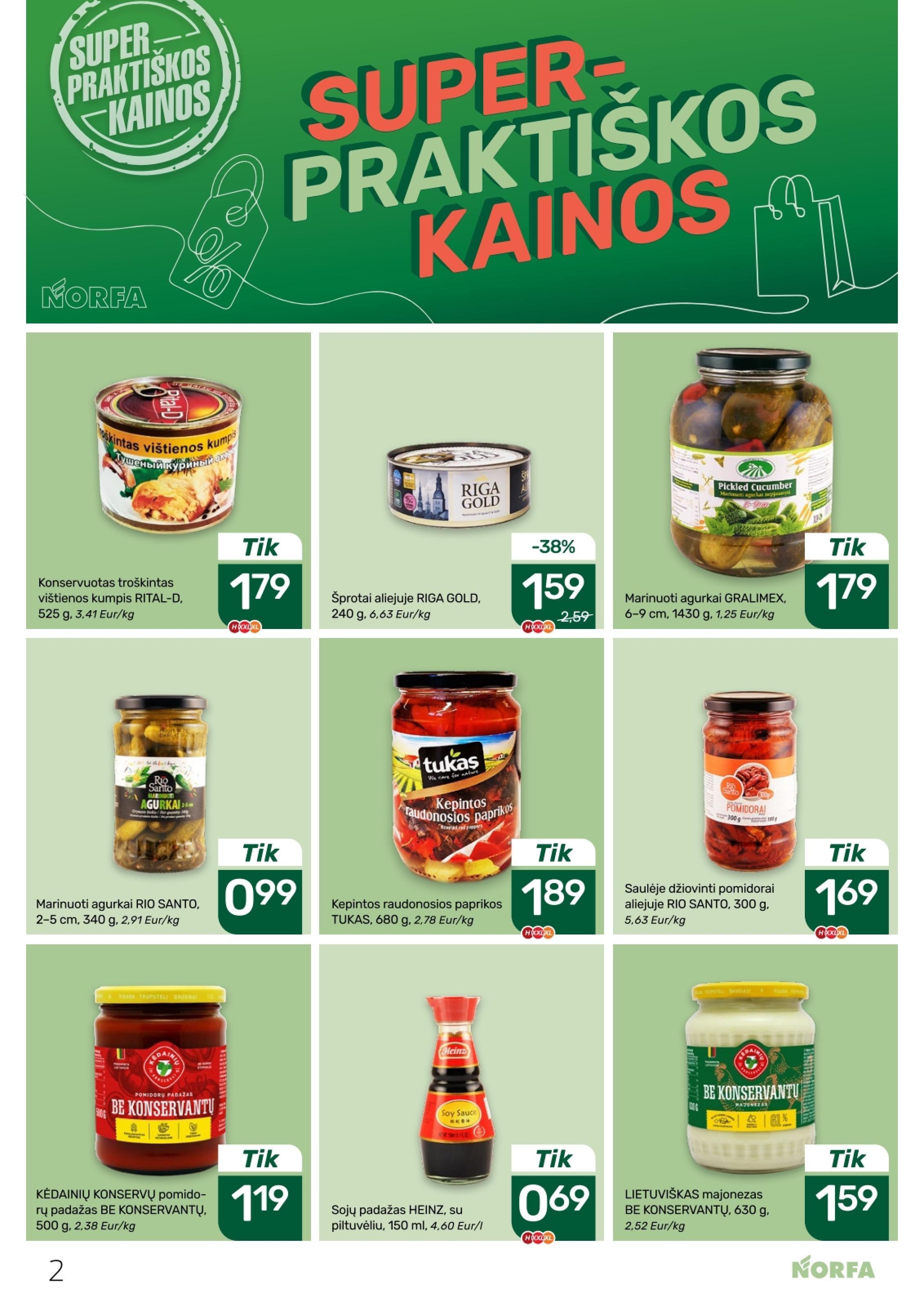 Naujausias NORFA kaininis katalogas 2025.09.18 - 2025.10.01